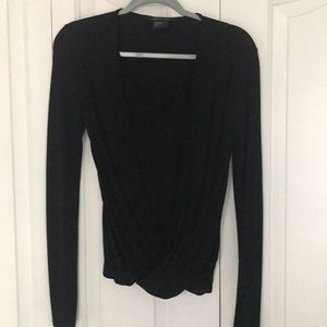 Armani exchange wrap blouse